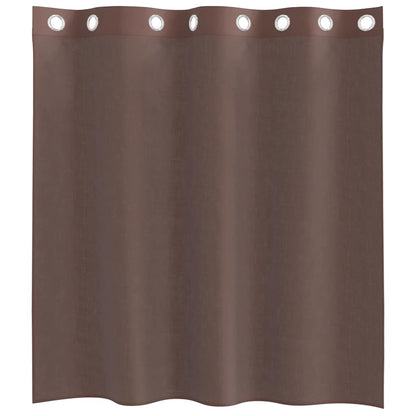 Voile Curtains with Grommets 2 pcs Brown 140x140 cm