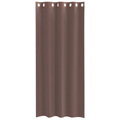 Voile Curtains with Grommets 2 pcs Brown 140x245 cm