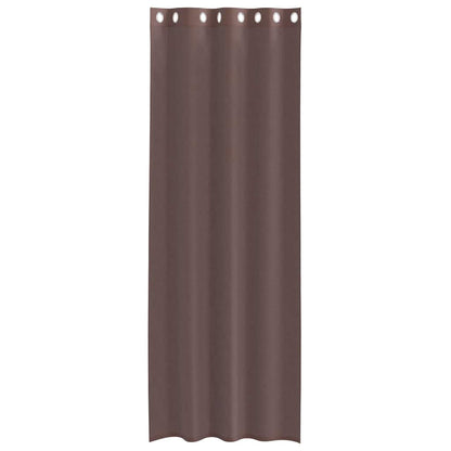 Voile Curtains with Grommets 2 pcs Brown 140x300 cm