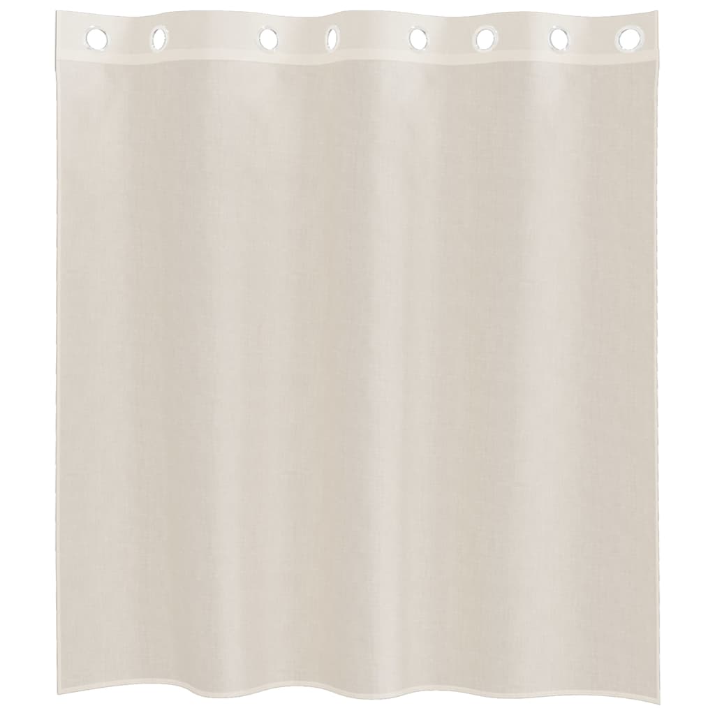 Voile Curtains with Grommets 2 pcs Cream 140x140 cm