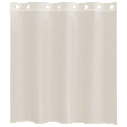 Voile Curtains with Grommets 2 pcs Cream 140x140 cm