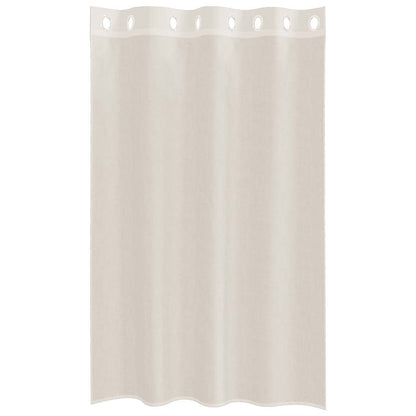 Voile Curtains with Grommets 2 pcs Cream 140x175 cm