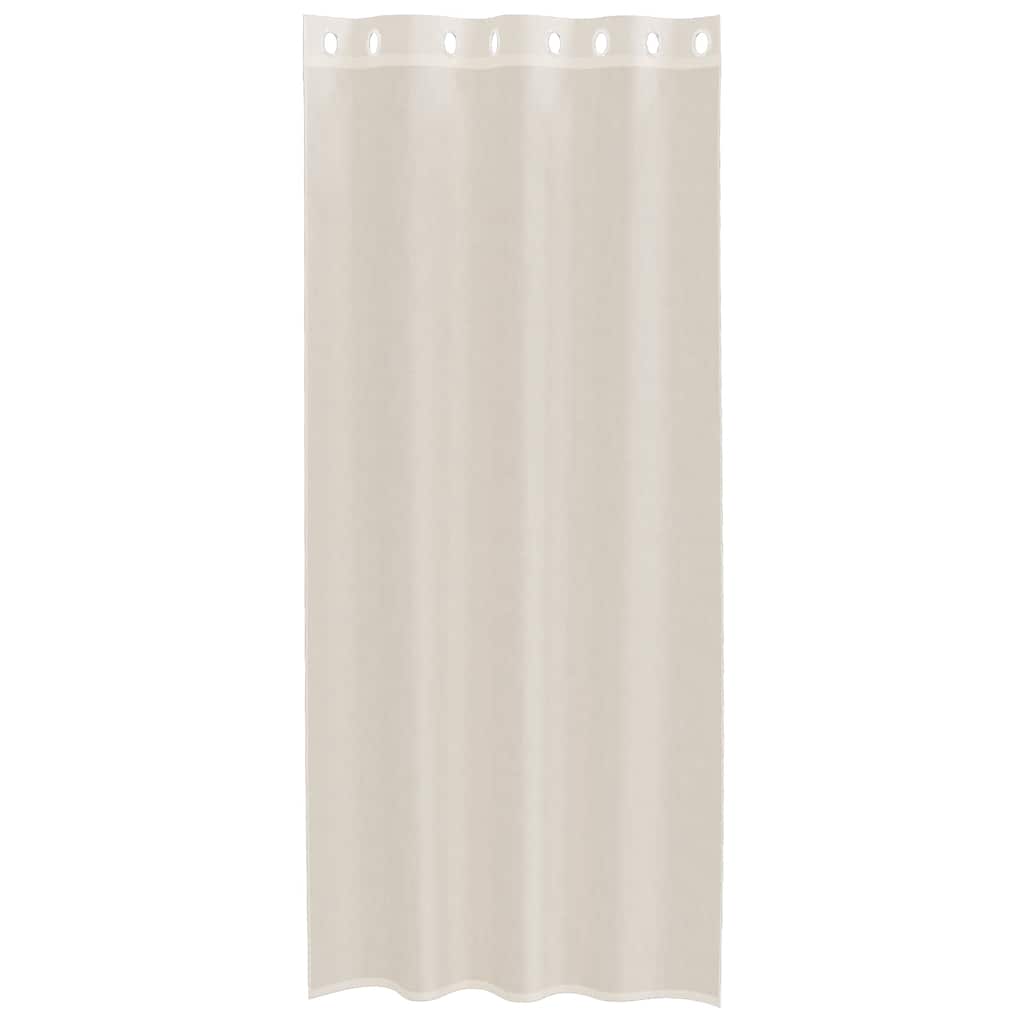 Voile Curtains with Grommets 2 pcs Cream 140x225 cm