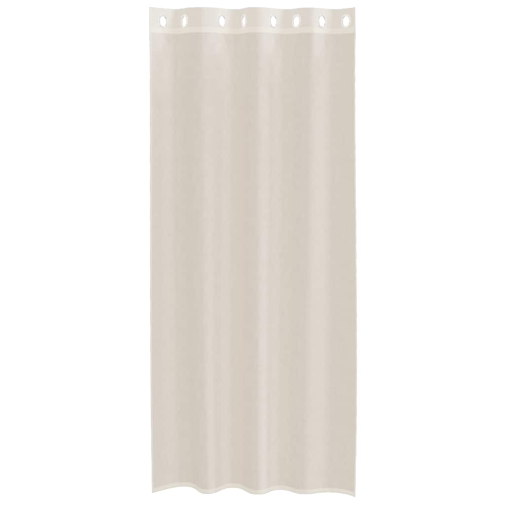 Voile Curtains with Grommets 2 pcs Cream 140x245 cm