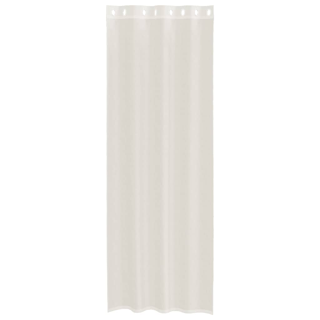 Voile Curtains with Grommets 2 pcs Cream 140x260 cm