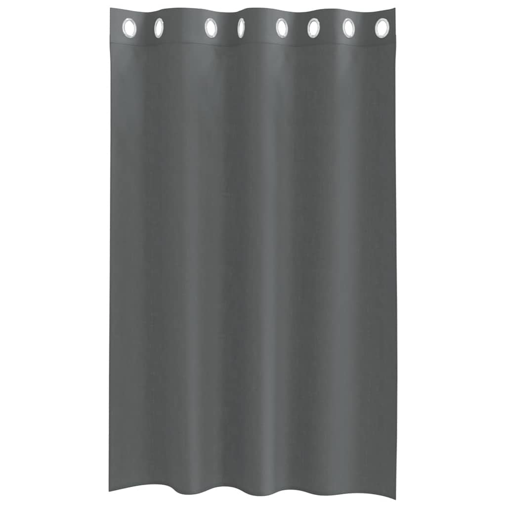 Voile Curtains with Grommets 2 pcs Dark Grey 140x175 cm