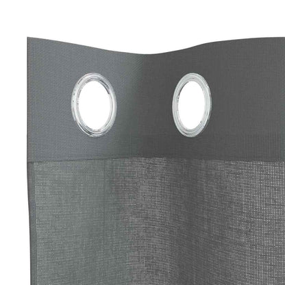 Voile Curtains with Grommets 2 pcs Dark Grey 140x225 cm