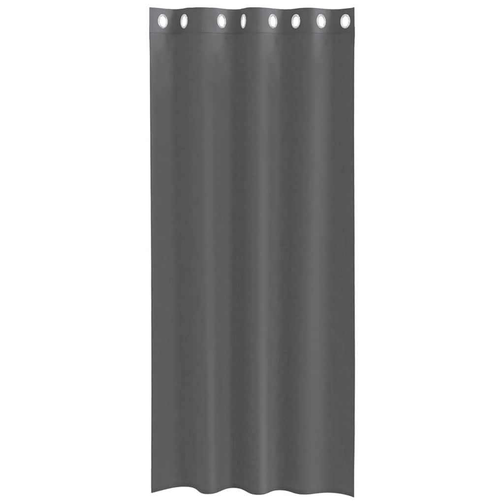 Voile Curtains with Grommets 2 pcs Dark Grey 140x245 cm