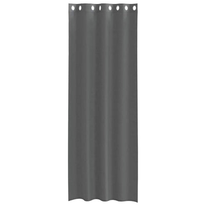 Voile Curtains with Grommets 2 pcs Dark Grey 140x260 cm