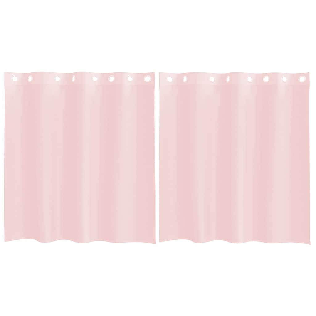 Voile Curtains with Grommets 2 pcs Light Pink 140x140 cm