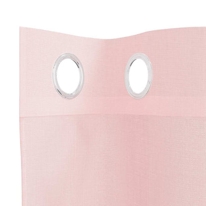Voile Curtains with Grommets 2 pcs Light Pink 140x140 cm