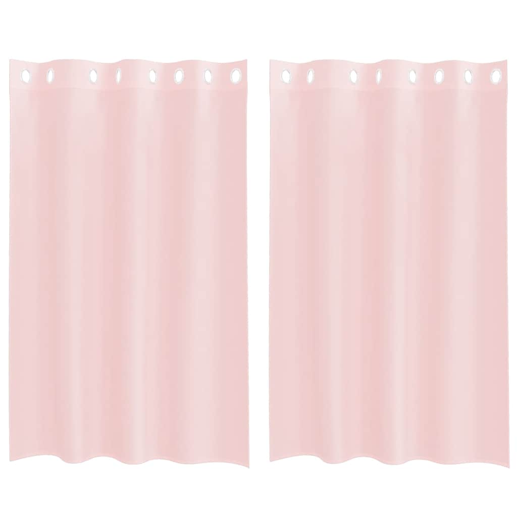 Voile Curtains with Grommets 2 pcs Light Pink 140x175 cm