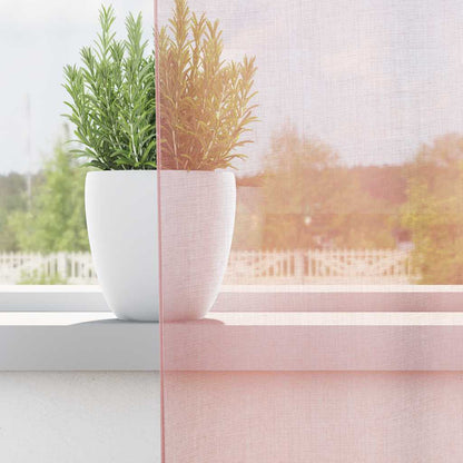 Voile Curtains with Grommets 2 pcs Light Pink 140x175 cm