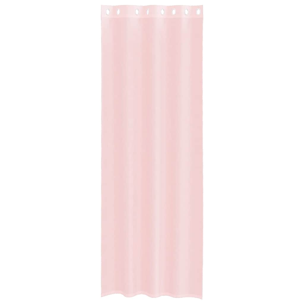 Voile Curtains with Grommets 2 pcs Light Pink 140x260 cm