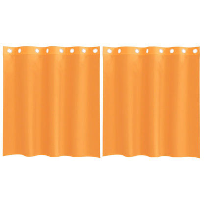 Voile Curtains with Grommets 2 pcs Orange 140x140 cm