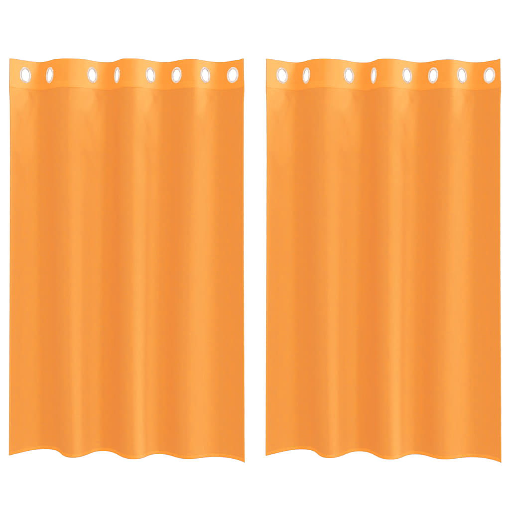 Voile Curtains with Grommets 2 pcs Orange 140x175 cm