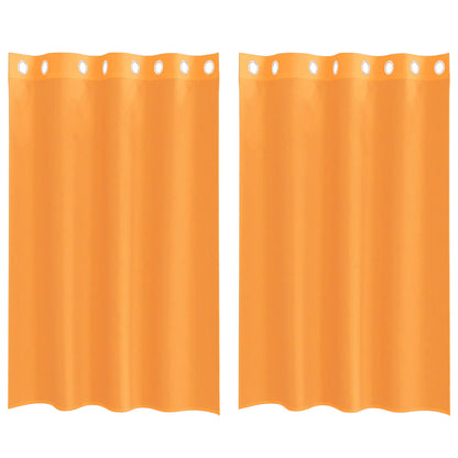 Voile Curtains with Grommets 2 pcs Orange 140x175 cm