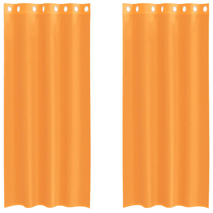 Voile Curtains with Grommets 2 pcs Orange 140x245 cm
