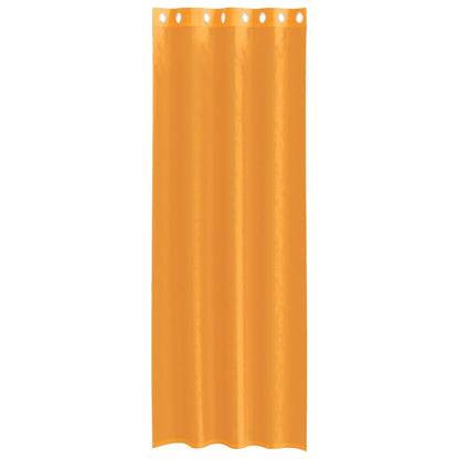 Voile Curtains with Grommets 2 pcs Orange 140x260 cm