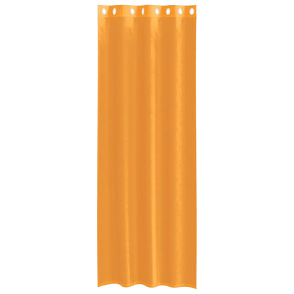 Voile Curtains with Grommets 2 pcs Orange 140x300 cm