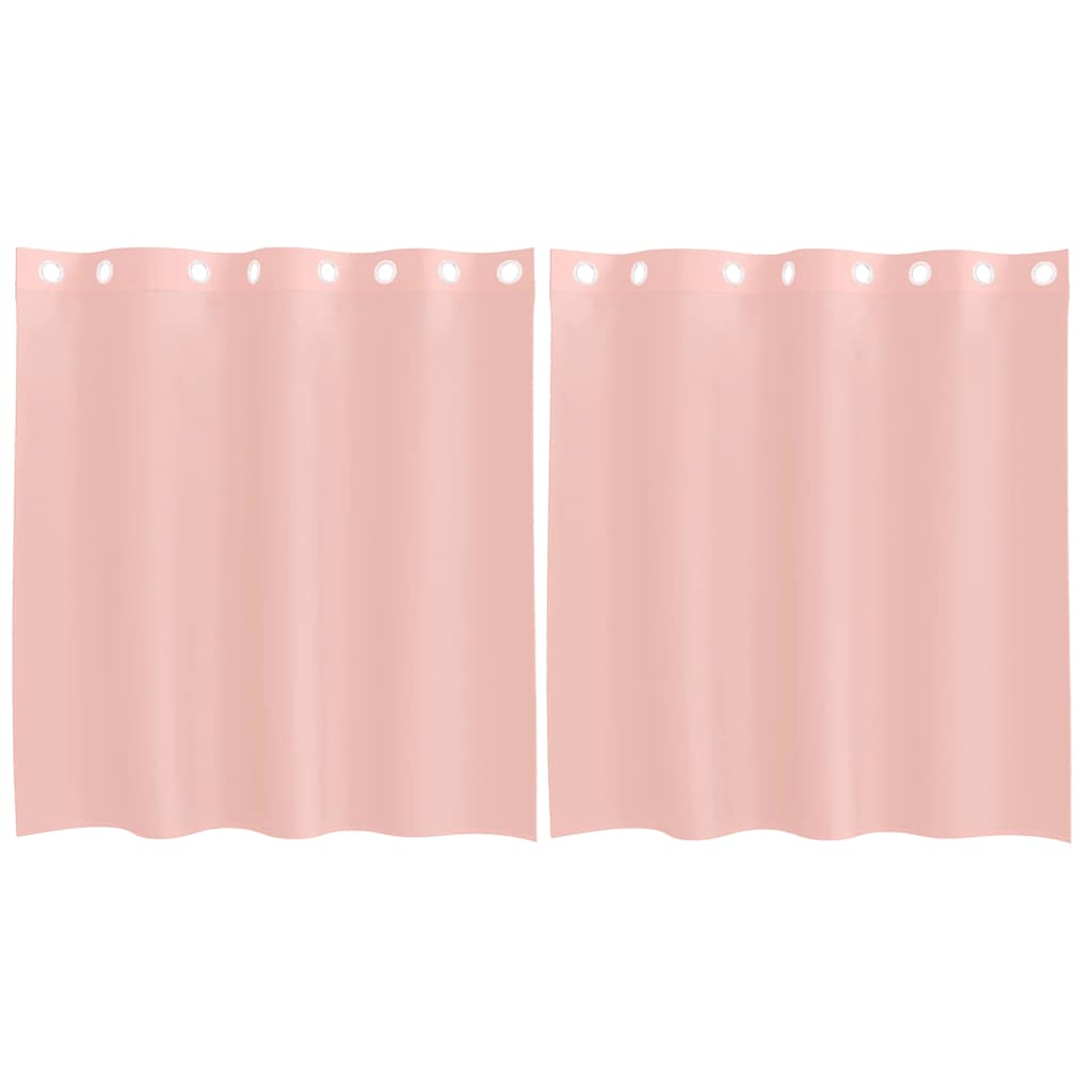 Voile Curtains with Grommets 2 pcs Pink 140x140 cm
