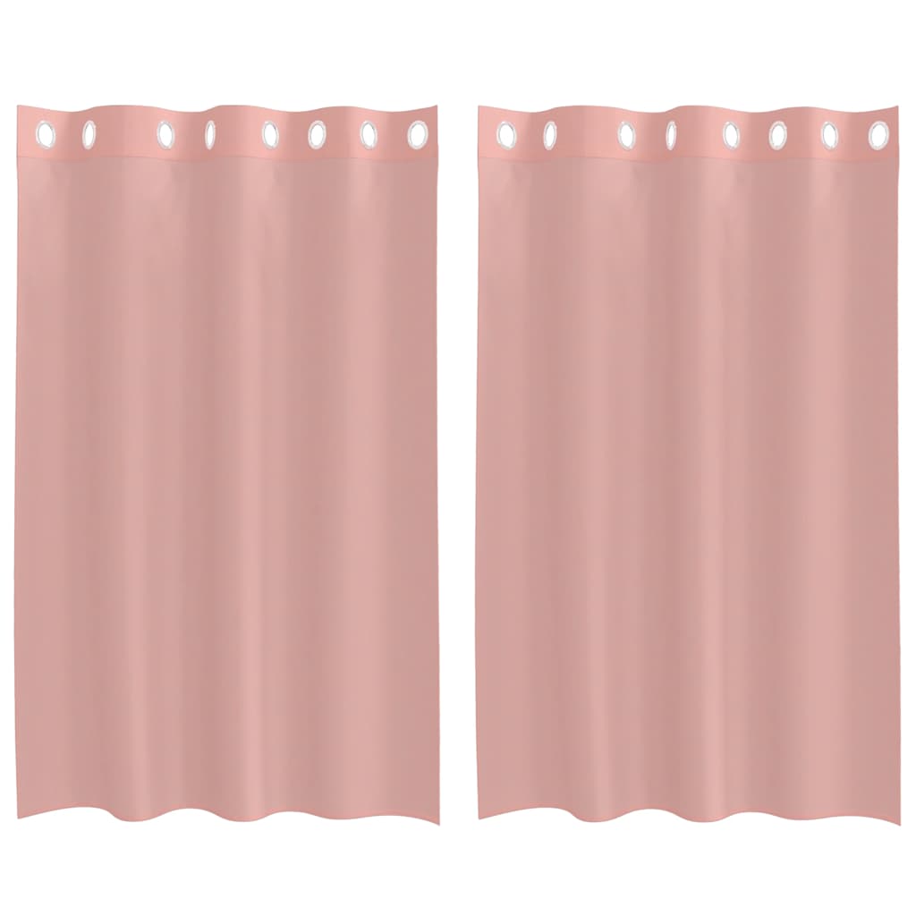 Voile Curtains with Grommets 2 pcs Pink 140x175 cm