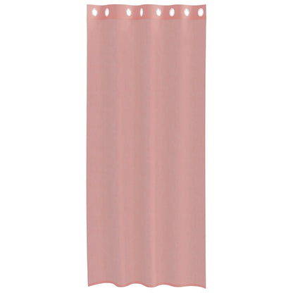 Voile Curtains with Grommets 2 pcs Pink 140x225 cm