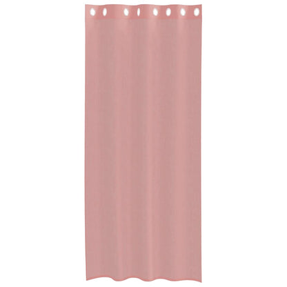 Voile Curtains with Grommets 2 pcs Pink 140x245 cm