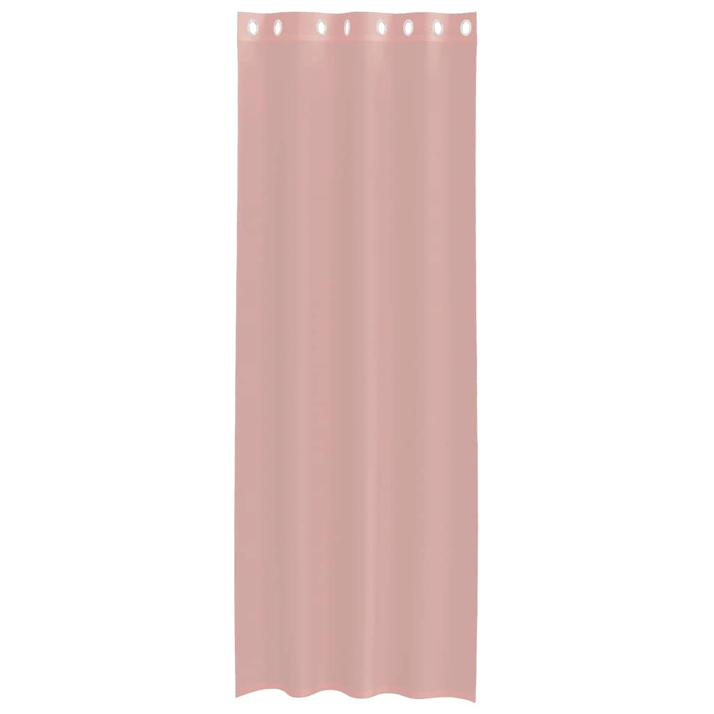 Voile Curtains with Grommets 2 pcs Pink 140x300 cm
