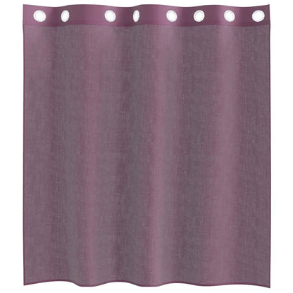 Voile Curtains with Grommets 2 pcs Purple 140x140 cm