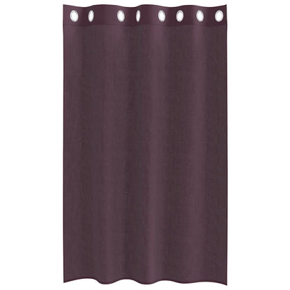 Voile Curtains with Grommets 2 pcs Purple 140x175 cm