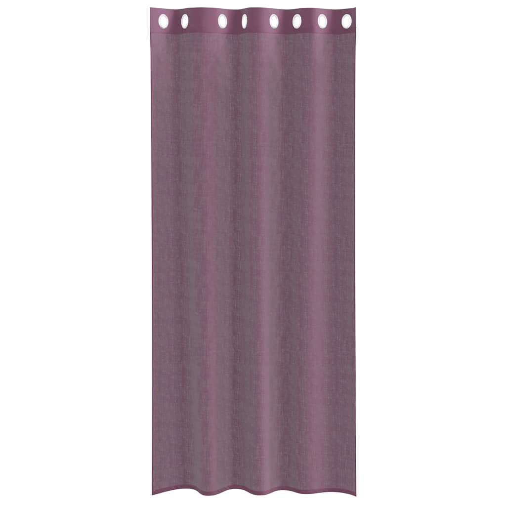 Voile Curtains with Grommets 2 pcs Purple 140x245 cm