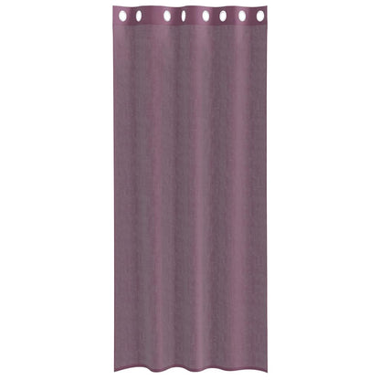 Voile Curtains with Grommets 2 pcs Purple 140x245 cm