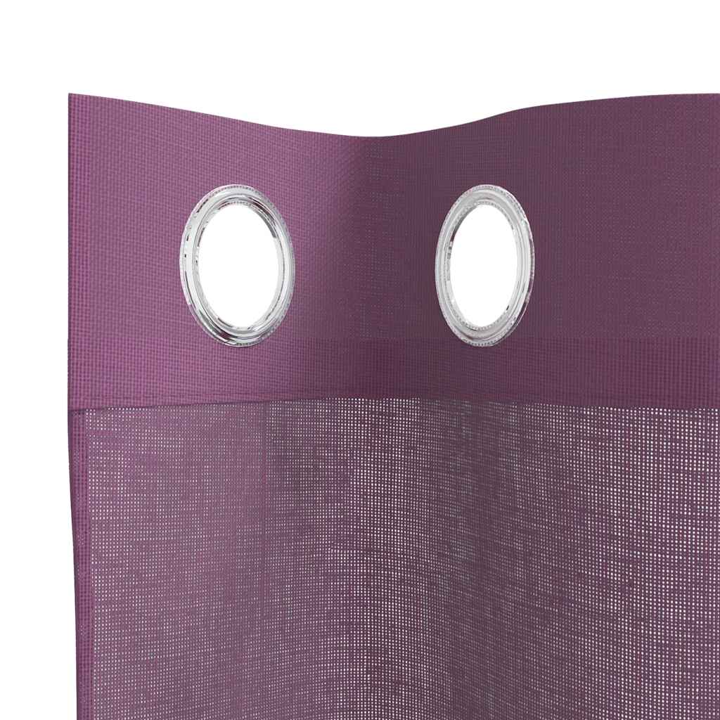 Voile Curtains with Grommets 2 pcs Purple 140x245 cm