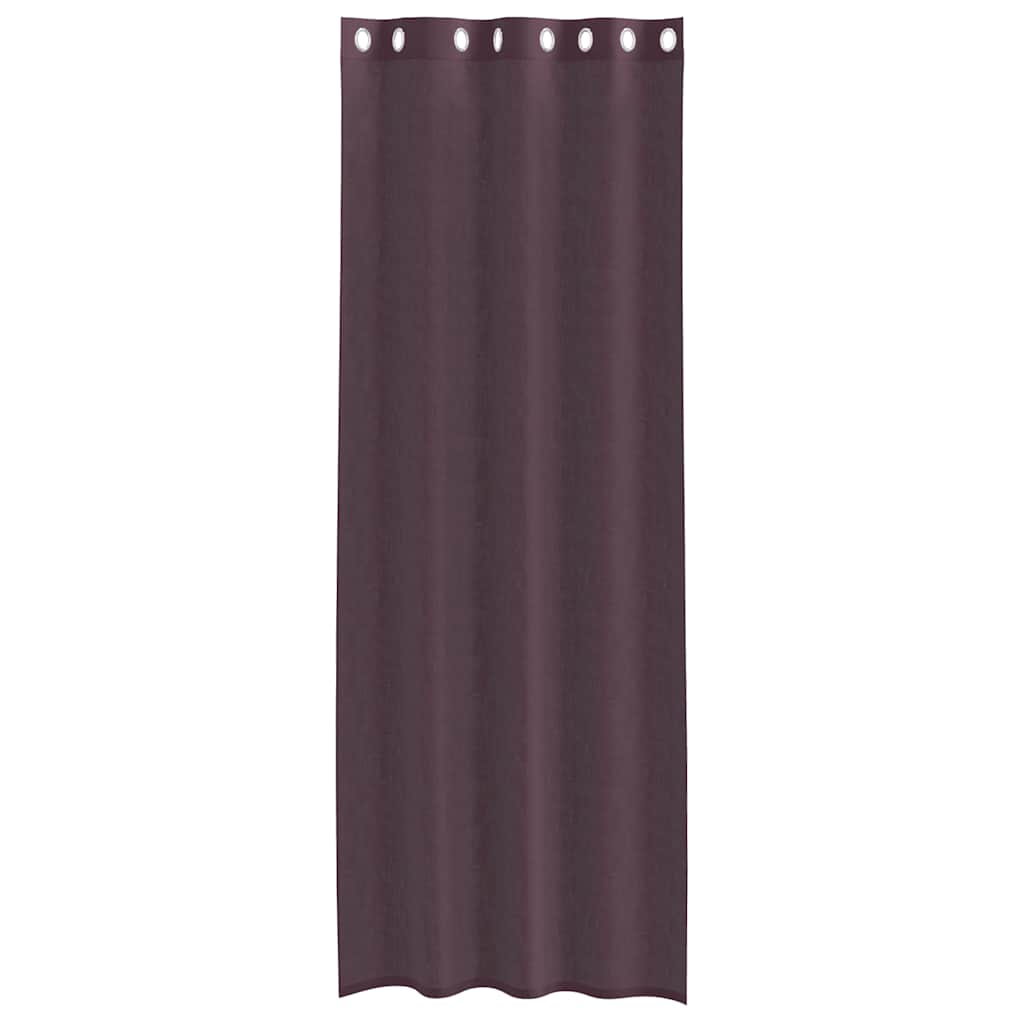 Voile Curtains with Grommets 2 pcs Purple 140x260 cm