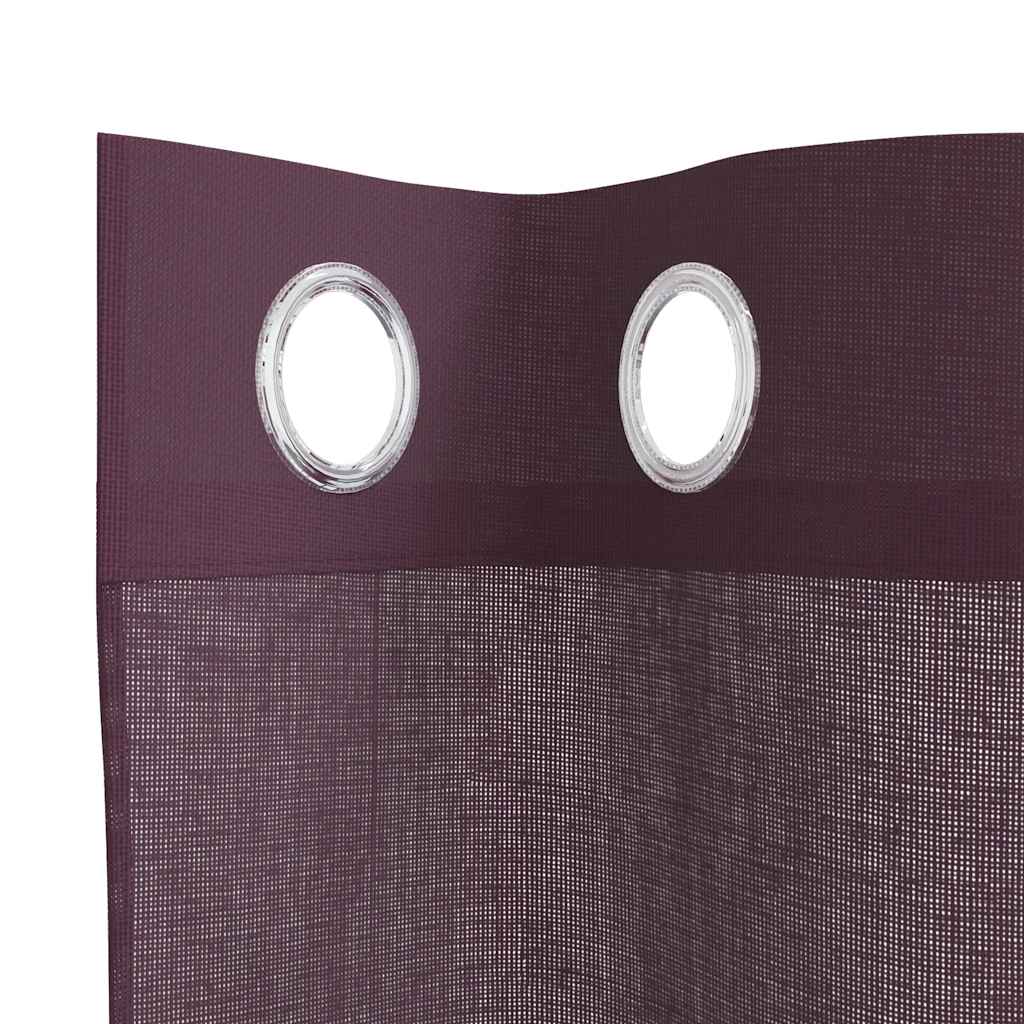 Voile Curtains with Grommets 2 pcs Purple 140x260 cm