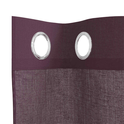 Voile Curtains with Grommets 2 pcs Purple 140x300 cm