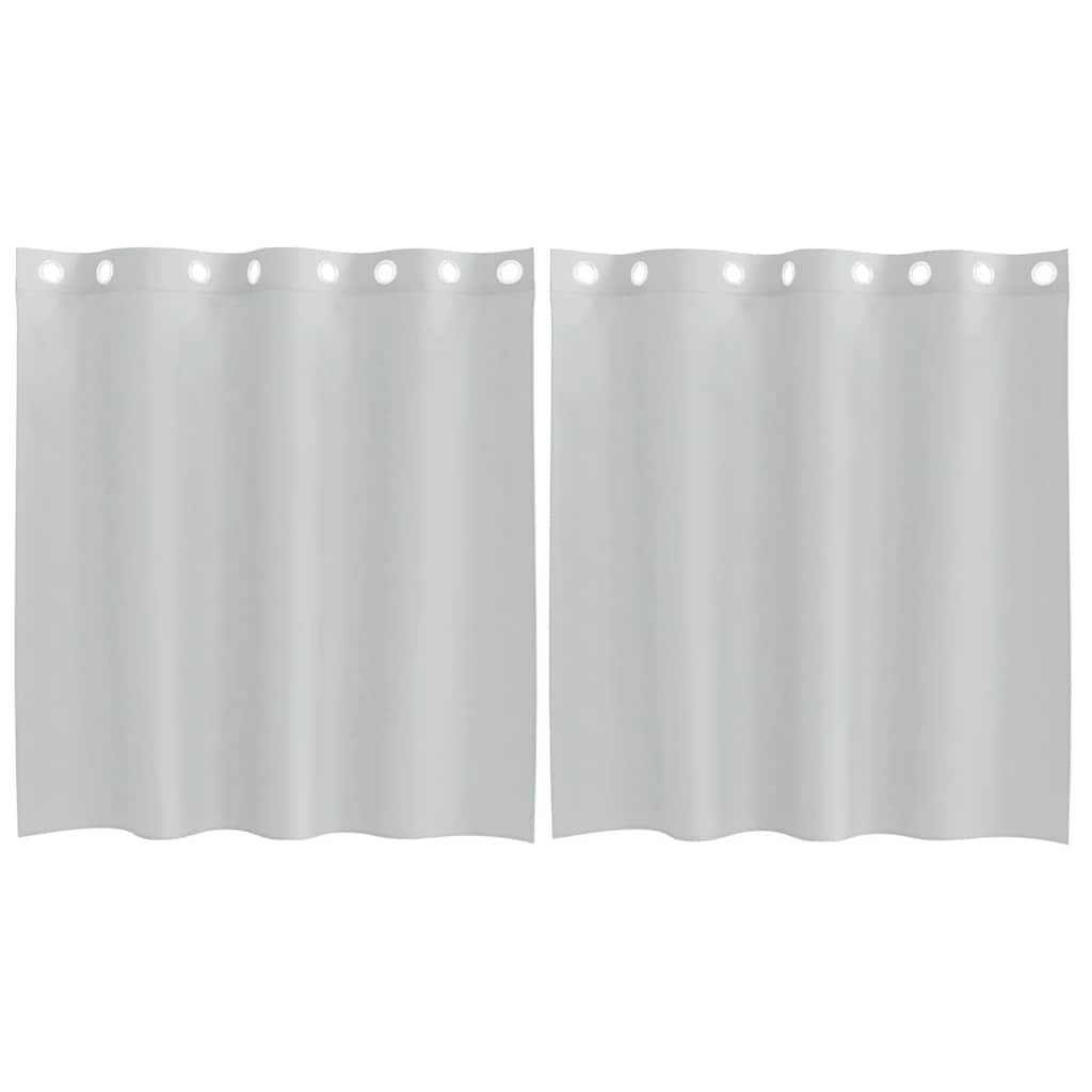 Voile Curtains with Grommets 2 pcs Light Grey 140x140 cm