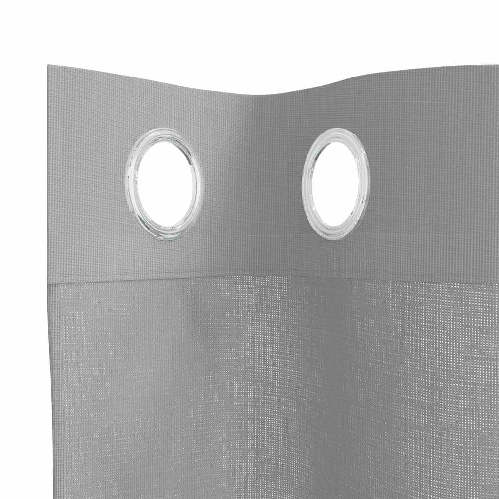 Voile Curtains with Grommets 2 pcs Light Grey 140x140 cm