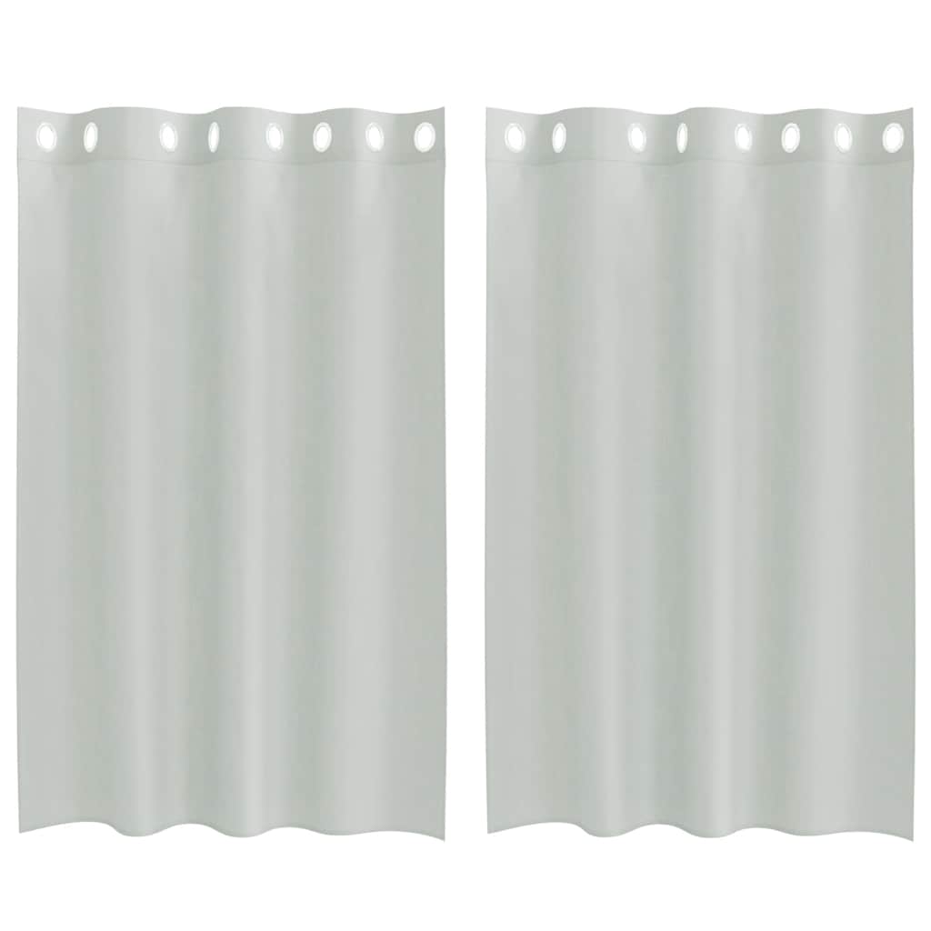 Voile Curtains with Grommets 2 pcs Light Grey 140x175 cm
