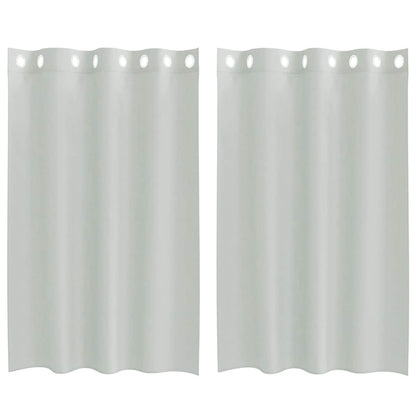 Voile Curtains with Grommets 2 pcs Light Grey 140x175 cm