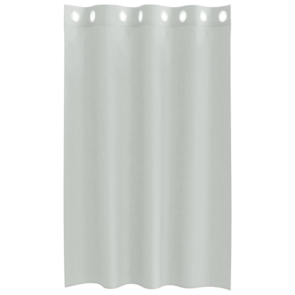 Voile Curtains with Grommets 2 pcs Light Grey 140x175 cm