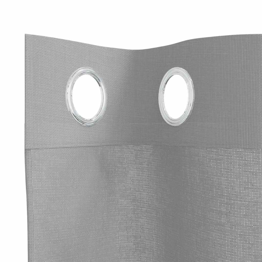 Voile Curtains with Grommets 2 pcs Light Grey 140x225 cm