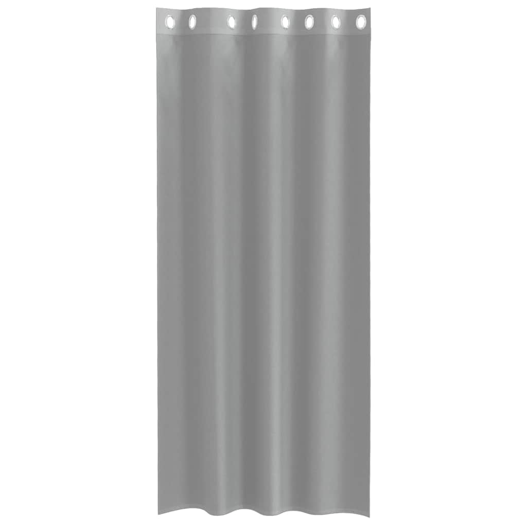 Voile Curtains with Grommets 2 pcs Light Grey 140x245 cm