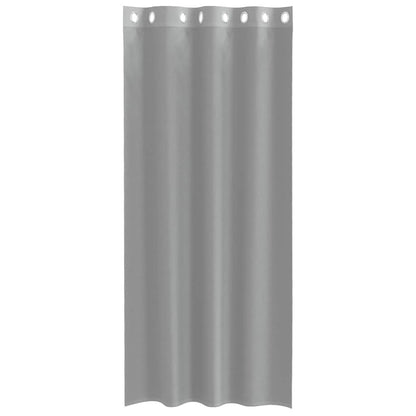 Voile Curtains with Grommets 2 pcs Light Grey 140x245 cm