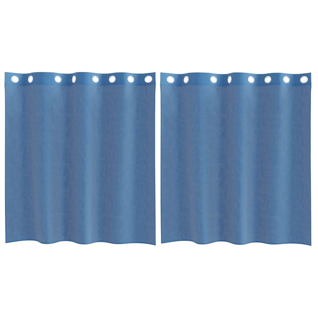 Voile Curtains with Grommets 2 pcs Royal Blue