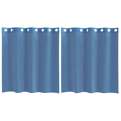 Voile Curtains with Grommets 2 pcs Royal Blue