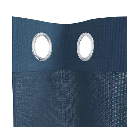Voile Curtains with Grommets 2 pcs Royal Blue