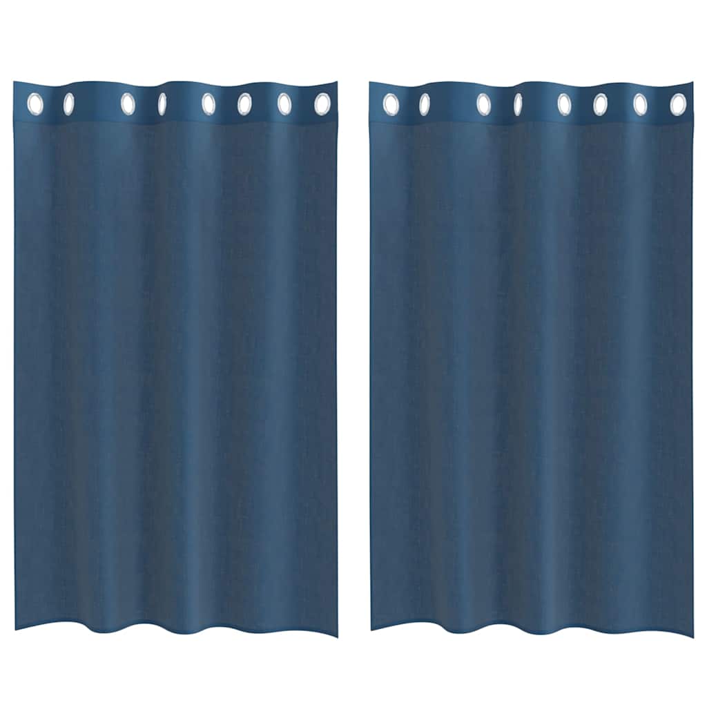 Voile Curtains with Grommets 2 pcs Royal Blue