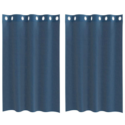 Voile Curtains with Grommets 2 pcs Royal Blue